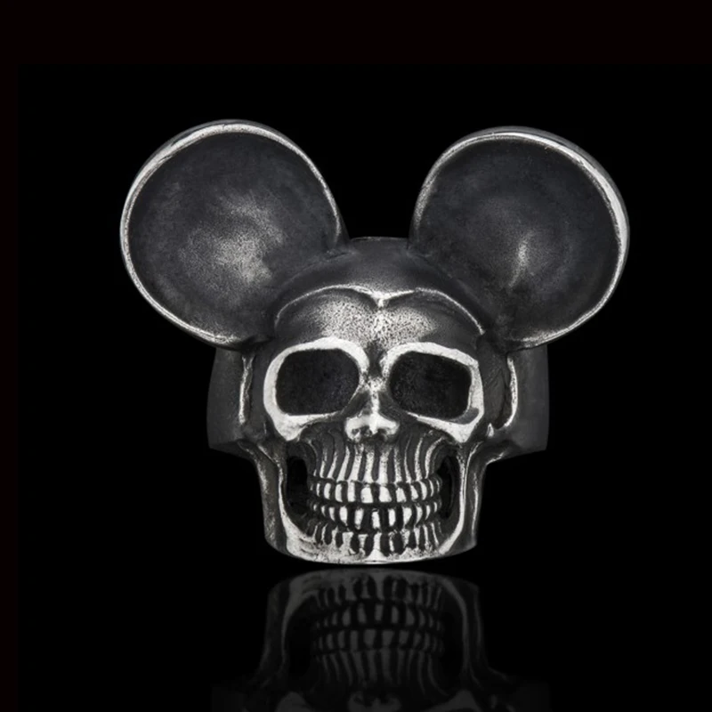

Gothic Anel Men's Calvarium Skull Ring Men Motorcycle Men Gothic 316L Stainless Steel Biker Motorcycle jewellery Party Gift