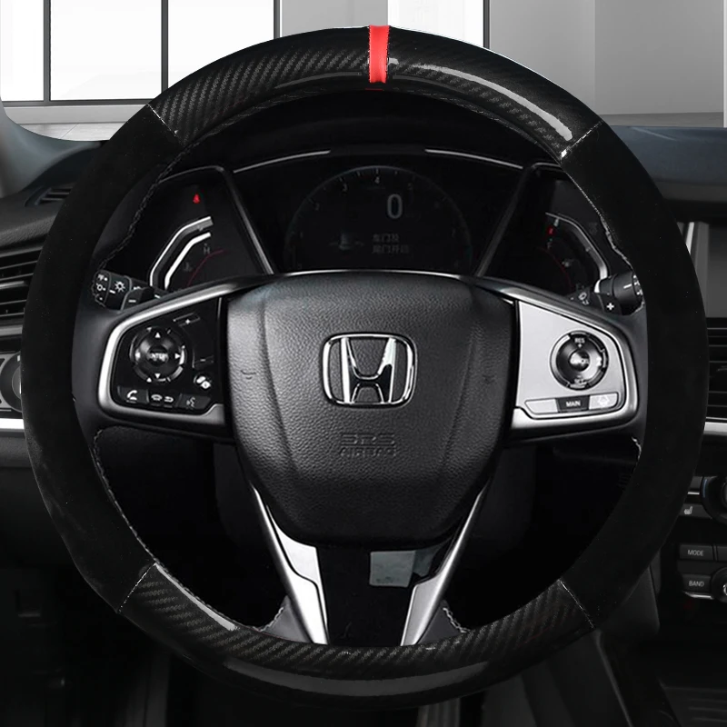 

38CM Car Steering Wheel Cover PU Leather for HONDA CIVIC CRV XRV 2004 2006 2007 2008 2009 2012 2013 2014 Auto Accessories