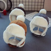 Baby Boys Girls Hat Kids Children Ear Flap Muff Winter Warm Plush Cotton Cap Outdoor Lei Feng Cap Beanie Gifts Hat 2-3 Years