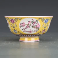 four seasons flowers and birds qianlong pastel bowl antique porcelain rice bowl antique porcelain collection tableware