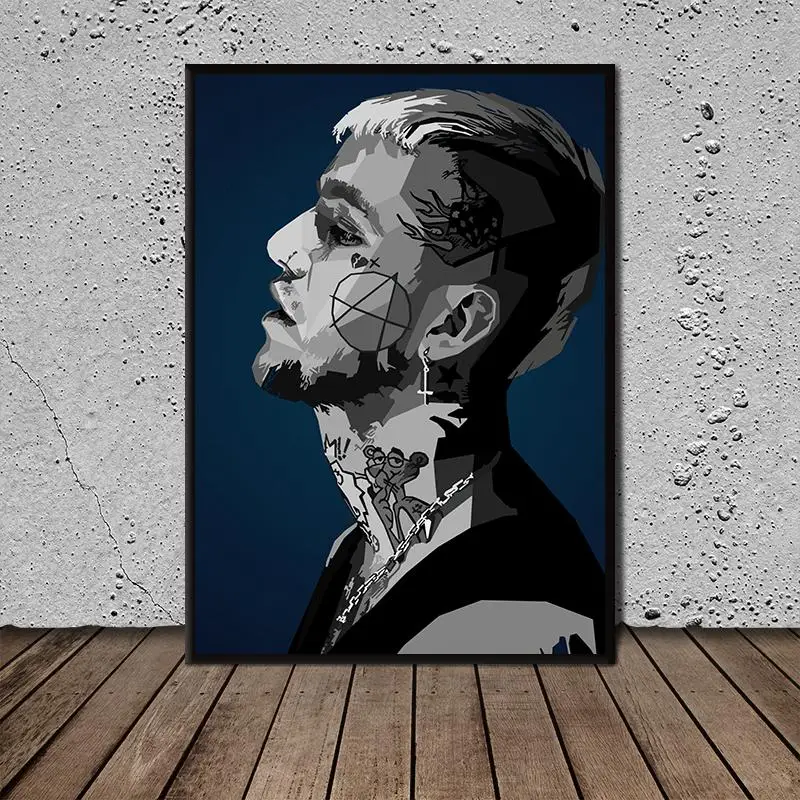 

Art Poster Lil Peep Pop Art Poster Canvas Paintings Wall Art Picture for Living Room Bedroom Home Dcor