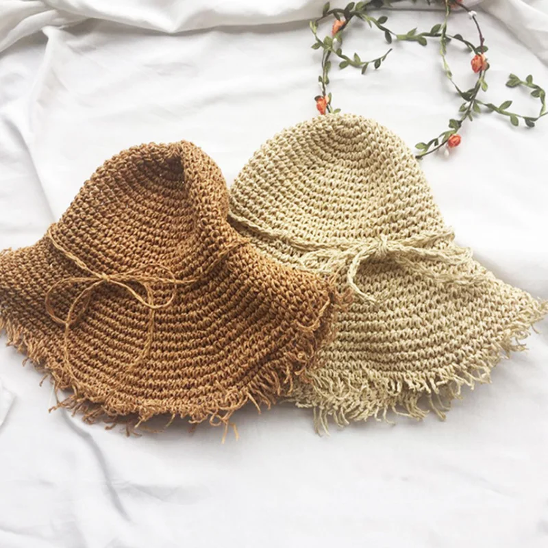 Летние шляпы для женщин Femme складная шляпа от солнца Панама ручная работа