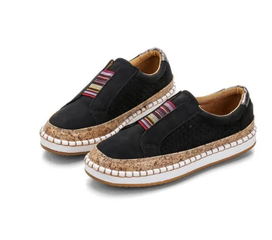 

2021NEW 2021 Women Slip on Sneakers Shallow Loafers Vulcanized Shoes Breathable Hollow Out Casual Ladies Shoes Woman Plus Size