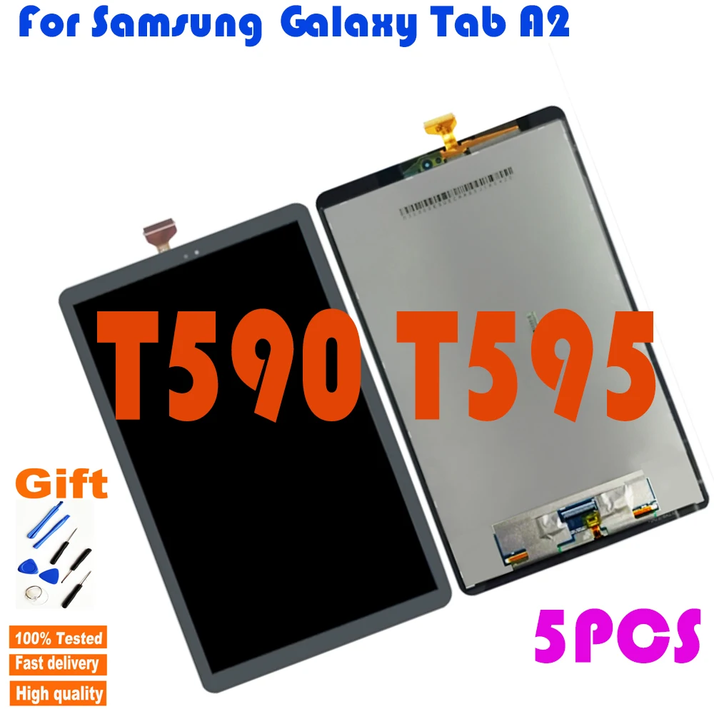 

5pcs 10.5’’ For Samsung Galaxy Tab A2 T590 T595 SM-T595 SM-T590 LCD Display Panel Screen Monitor Touch Screen Full Assembly