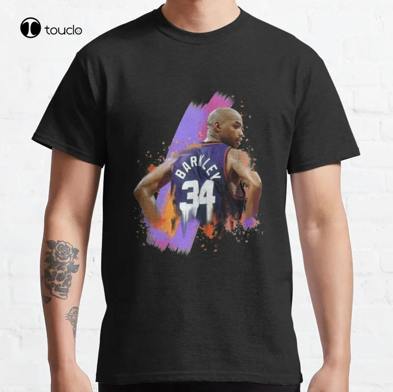 

Charles Barkley Basketball Thirty Four Back Side Classic T-Shirt Cotton Tee Shirt Custom Aldult Teen Unisex Fashion Funny New
