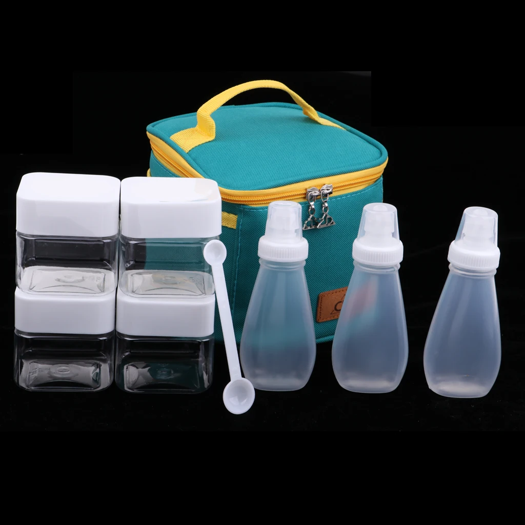 6 шт. набор бутылок для приправ пластиковая банка хранения компактный контейнер