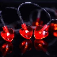 battery operated heart love valentine lights 3meters30 leds heart shaped string lights for wedding party birthday home decor