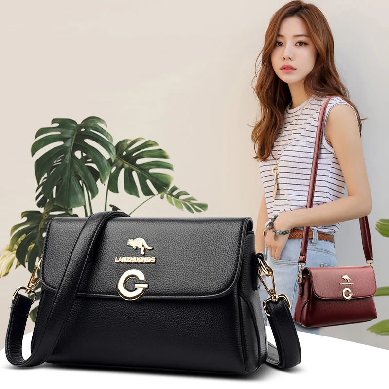 

Сумка через плечо женская, из искусственной кожи, маленькая, черная, винтажная, 2021