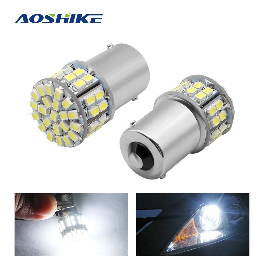 Светодиодные Автомобильные фары AOSHIKE 2 шт. 12 В 21 Вт 6000K 1156 1206 50SMD стоп сигнал