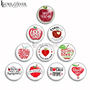 10 мм, 12 мм, 14 мм, 16 мм, 20 мм, 25 мм, 474 Love Teacher, Микс, круглая бижутерия со стеклянными кабошонами, в поисках 18 мм, браслет с защелкой