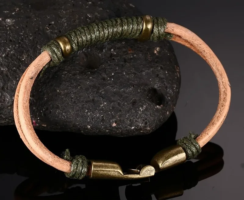 

FXM black and brown leather bangle manbracelet new arrival fashion jewelry most popular bracelet for women birthday gift