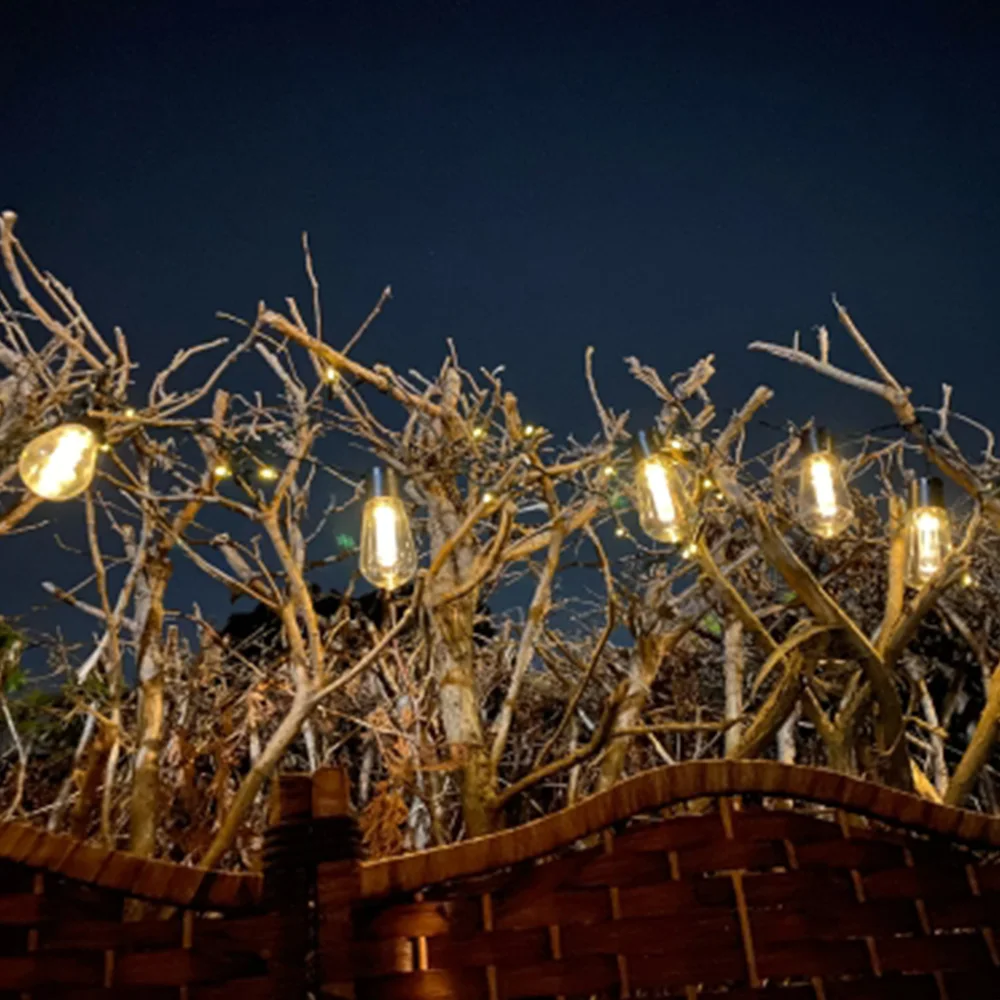 

10/20 LED Solar Bulb String Lights Set Christmas Decoration led strip outdoor Bulb String Light for Patios Porches Trees Gardens