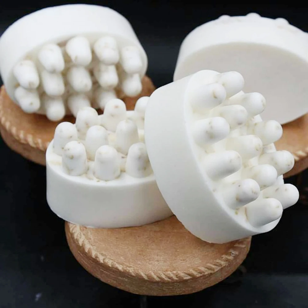 4 Grids Durable 3D Handmade Silicone Soap Mold Form for Massage Therapy Bar DIY Oval Shape Soaps Resin Crafts | Дом и сад