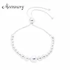 Moonmory 100% Настоящее серебро 925 пробы 2020 летняя цепочка бусин искусственная кожа и браслет модные женские очаровательные ювелирные изделия