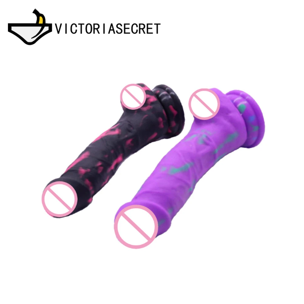 Фаллоимитатор с цветными чешуйками динозавров всасывание пениса в чашке