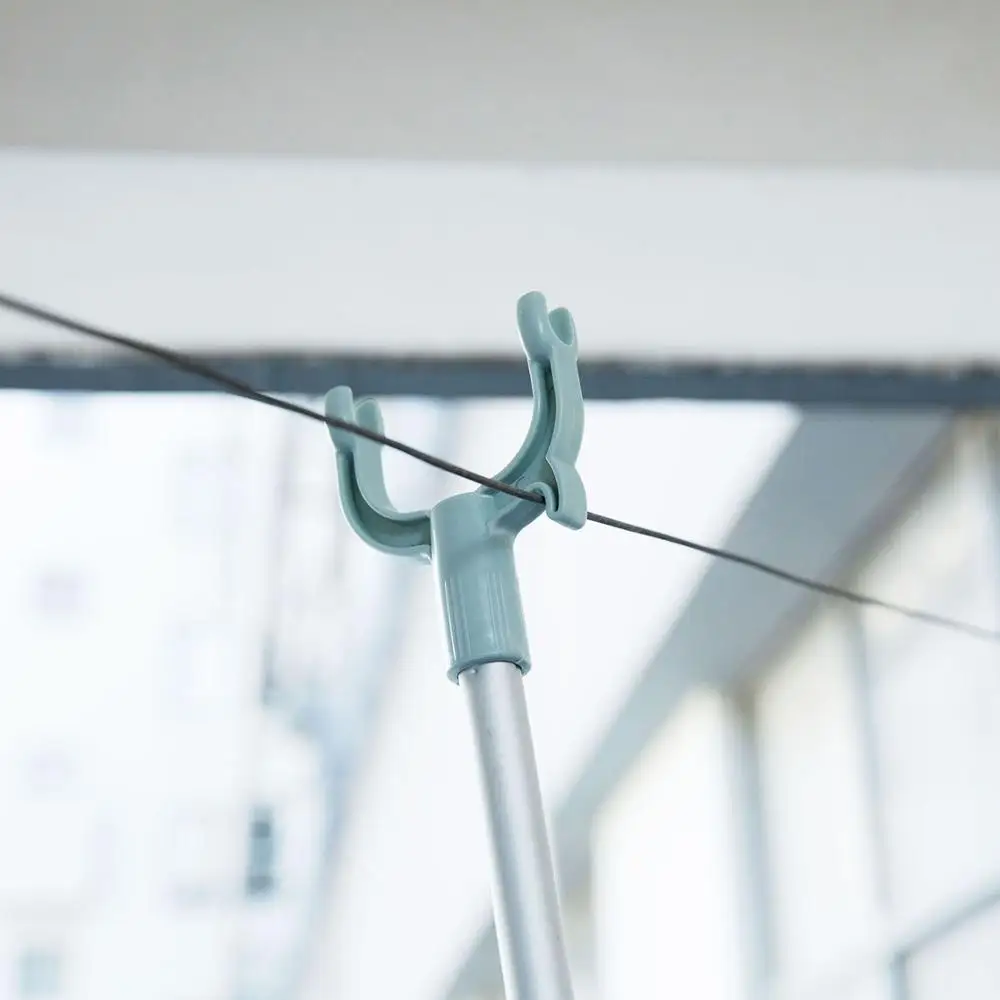 Длинные выдвижные стержни Регулируемая Вешалка для одежды с вешалкой железная