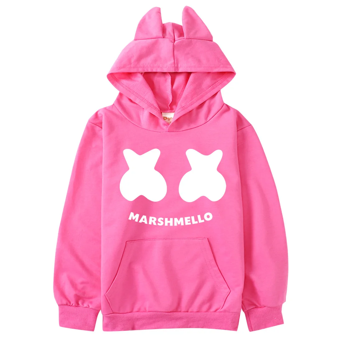 DJ Marshmello логотип лица одежда с кошачьими ушками для мальчиков повседневные