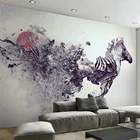 Пользовательские фото обои Скандинавская Мода 3D абстрактная лошадь росписи гостиной ТВ диван спальня художественная настенная живопись Papel де Parede 3 D
