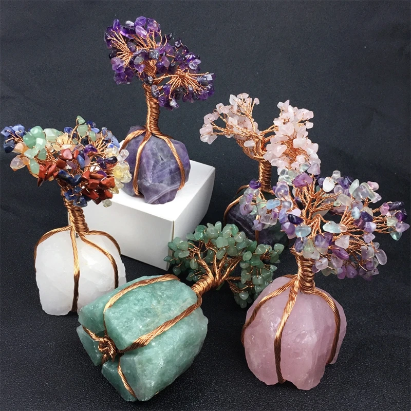 

Lucky Jinbao Fortune Tree Crystal Desktop Ornaments Home Desk Elegant Exquisite Room Decor Household Bedroom Decorations 28GF