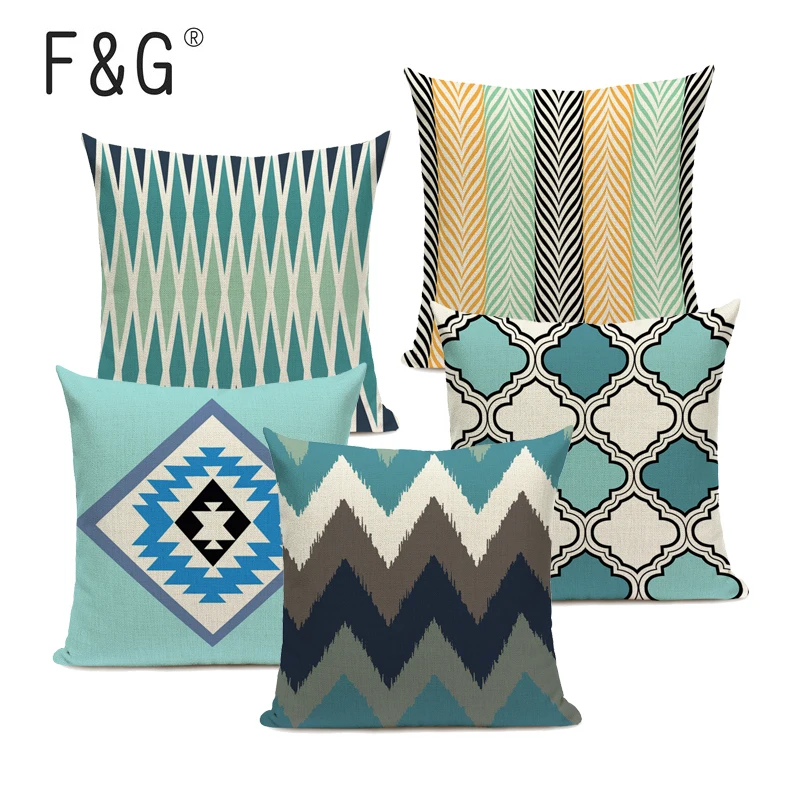 Чехлы для подушки красочный современный геометрический принт FabricArt роскошный