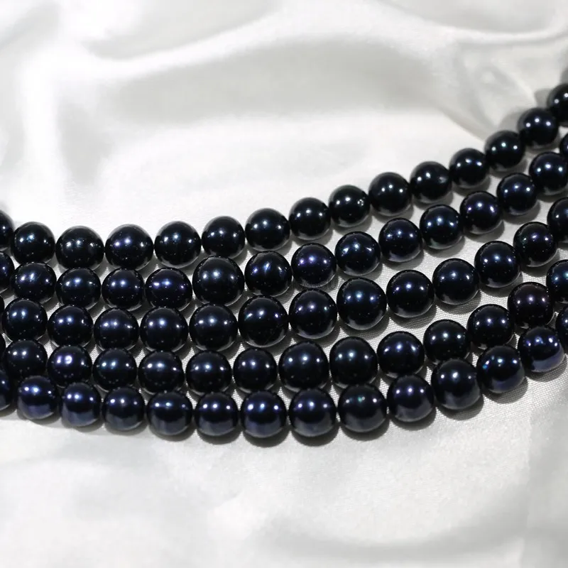 

APDGG Natural Freshwater 12-13mm AA+ peacock blank round pearl strands loose beads women lady jewelry DIY