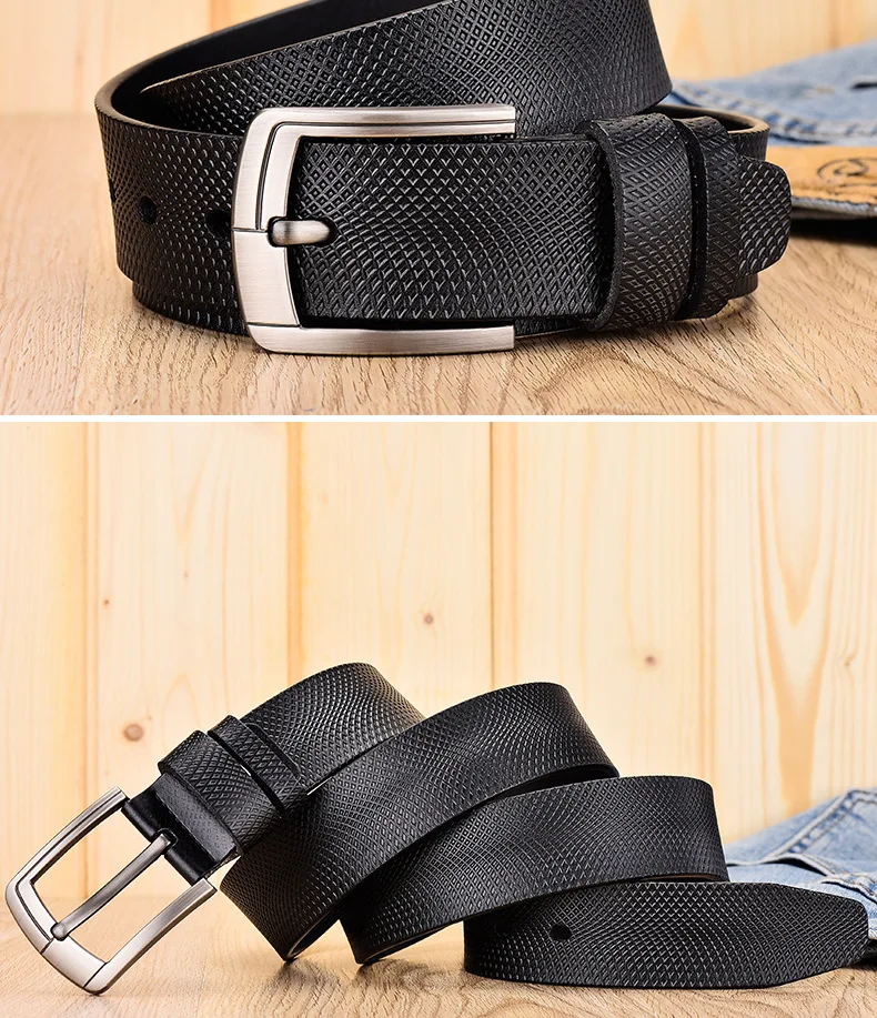leather male belts for men high quality cow genuine leather luxury strap male belts fashion pin buckle men belt causal 9262
