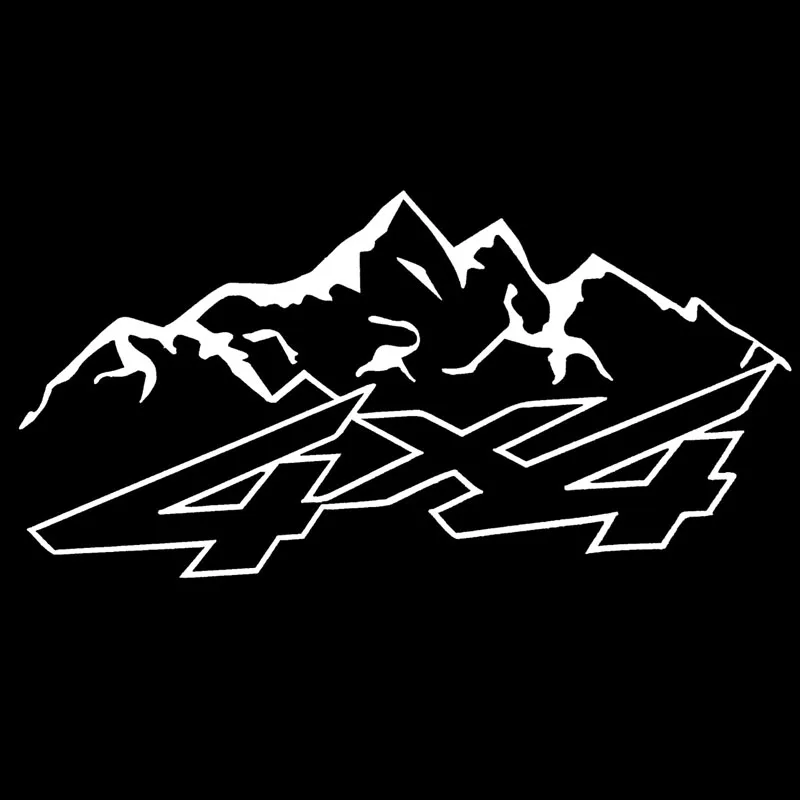 

4X4 Mountain Cross-country Fashion Waterproof PVC Decal Motorcycle Car Sticker Car Style Black/silver 16.6cm*8.3cm