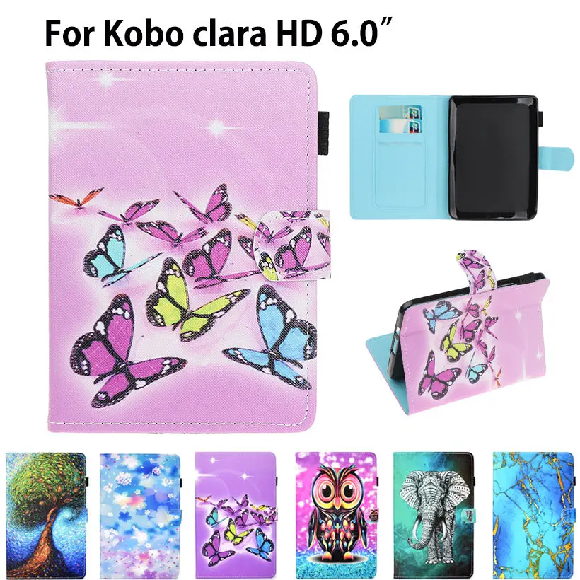 Чехол для kobo clara HD 6 0 дюймов электронная книга умный чехол силиконовый ПУ кожа