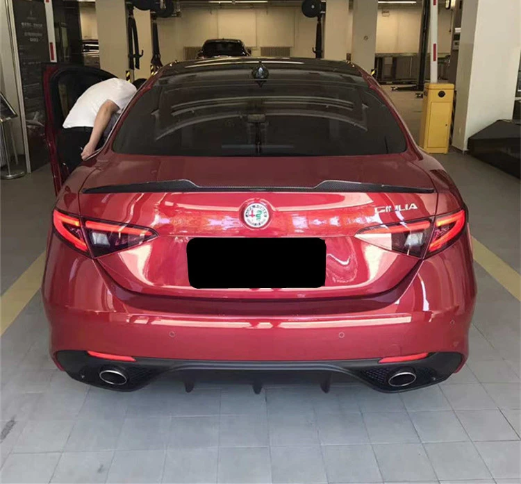 Спойлер для Alfa Romeo Giulia 2015 2018 спойлер высокого качества из углеродного волокна