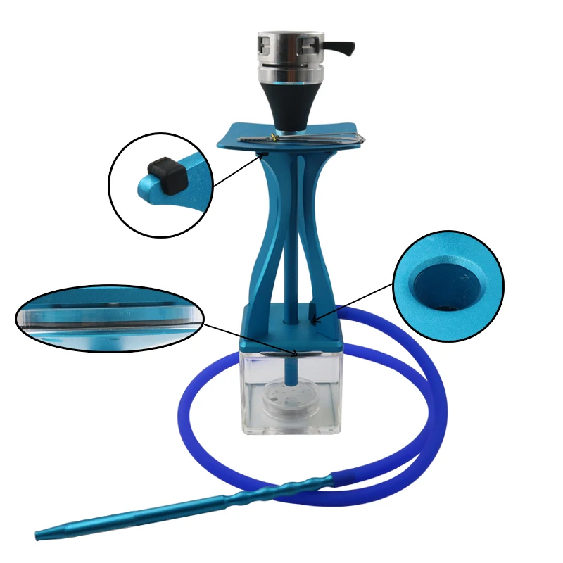 Модный стеклянный кальян набор Chicha светодиодный светильник с шлангом для