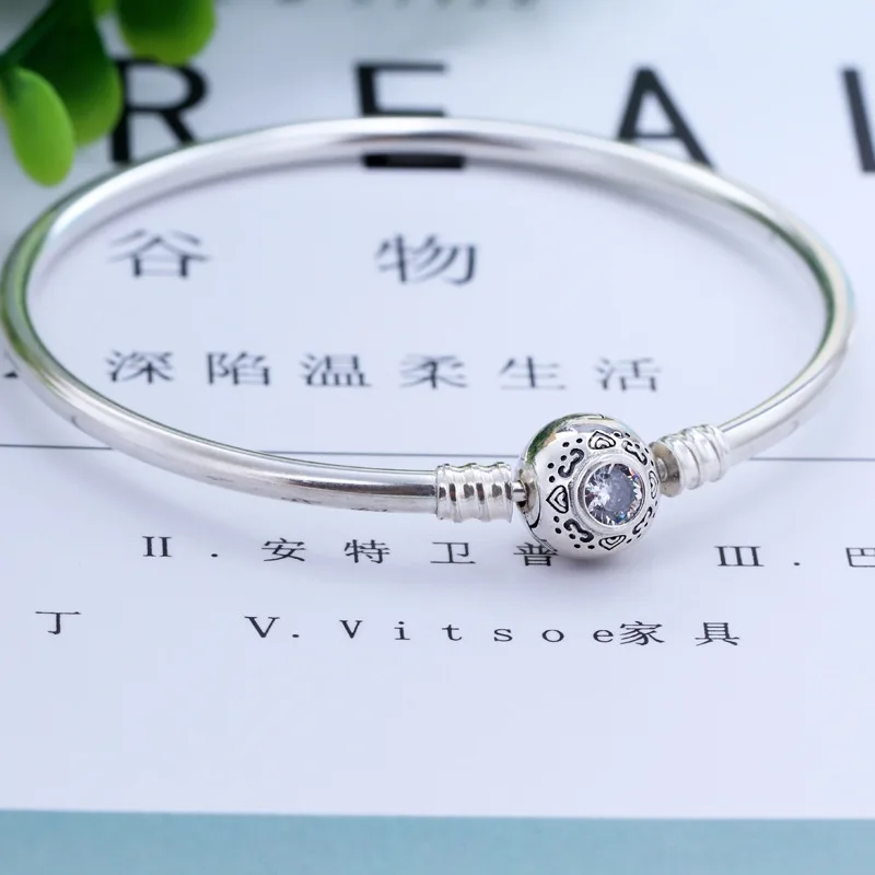 Женский браслет с шармами из стерлингового серебра 925 пробы простой изображением