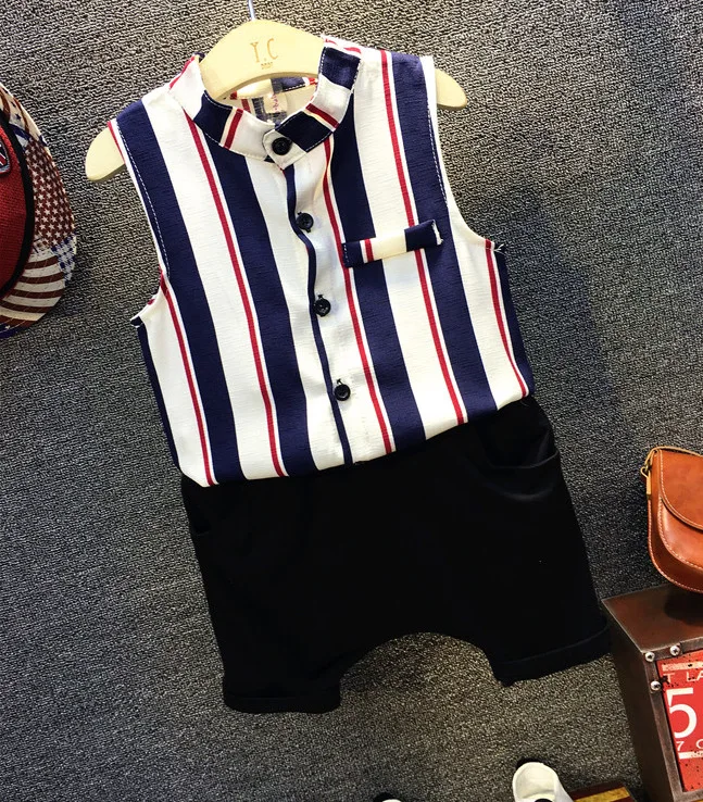 School Kids Sports Short Sleeves Shirt+Shorts 2pcs Suit Children Birthday Party Gift Clothing Gentleman Boys Summer Set | Детская одежда