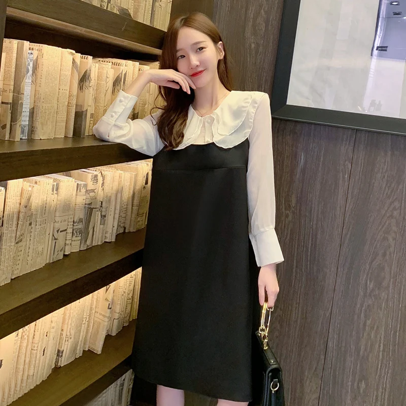 2019 Новое Брендовое весеннее платье для беременных женское короткое шифоновое