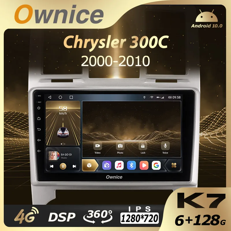 

Автомобильный радиоприемник K7 Ownice, Android 10,0, 6G, 128G, 360, панорама для Chrysler 300C 2000-2010, Автомобильный GPS, головное устройство, 4G, LTE, быстрая зарядка