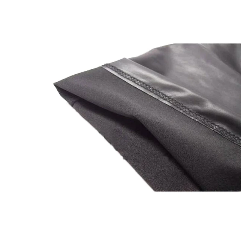 Хит 2019 женские модные шорты из искусственной кожи с высокой талией повседневные