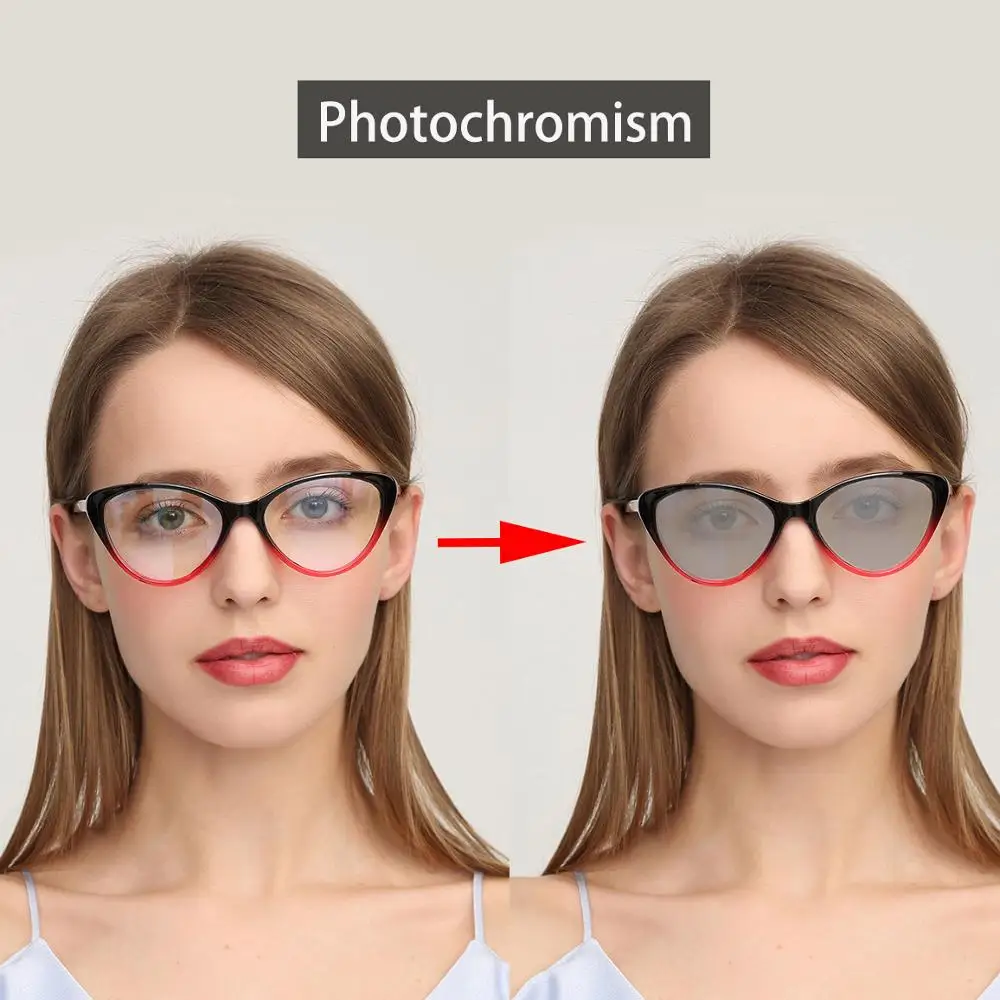 Солнцезащитные очки женские фотохромные с серыми линзами и диоптриями|Женские