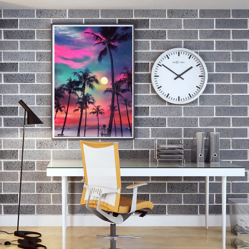 5D &quotсделай сам&quot с большими кругами алмазов Картина Закат Алмазная вышивка