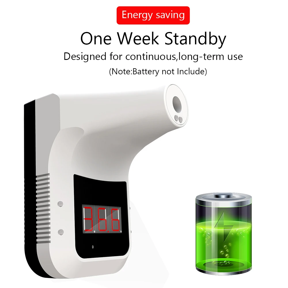 Wall-Mounted Non Contact Infrared Forehead Thermometer K3 RL-A8 LCD Display Laser High Tempreature Alarm Digital New | Инструменты
