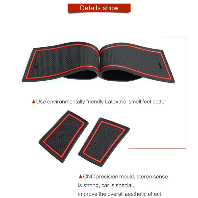 

for Chevrolet Colorado GMC Canyon 15-21 Anti-Slip Gate Slot Cup Mat Non-Slip Pad Accessories Internal Slot Mat Sticker