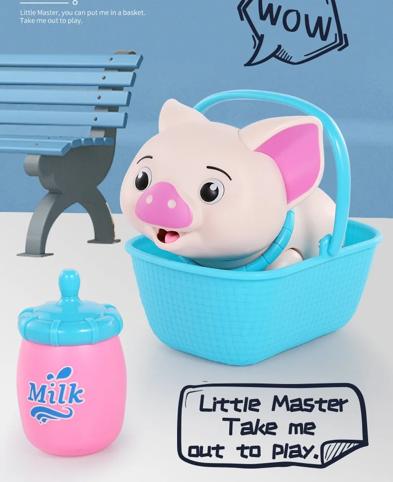 Интерактивные игрушки умная собака кошка свинья игрушки милые животные Робот СВЕТОДИОДНЫЙ звук глаза умные электронные игрушки для домашних животных для детей