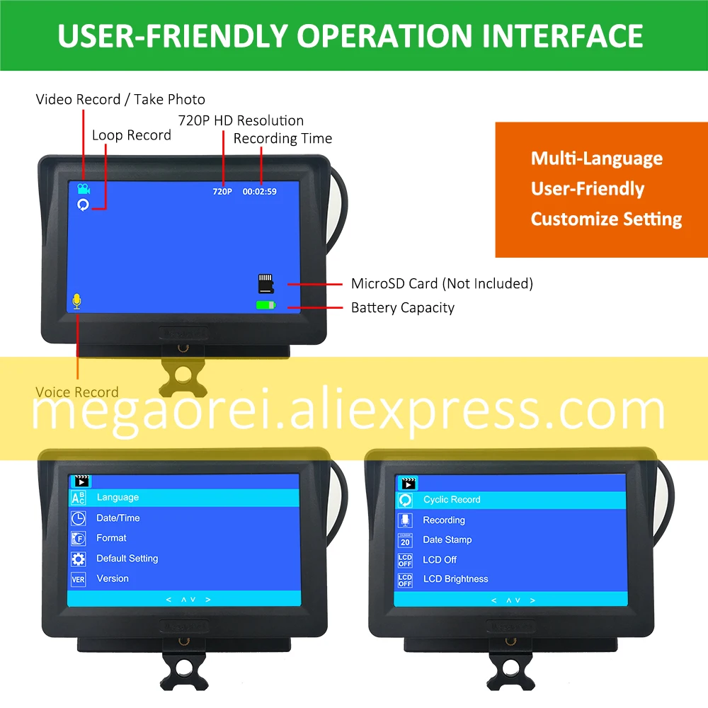 Megaorei 2 Наружный Охотничий Тактический цифровой инфракрасный прицел ночного