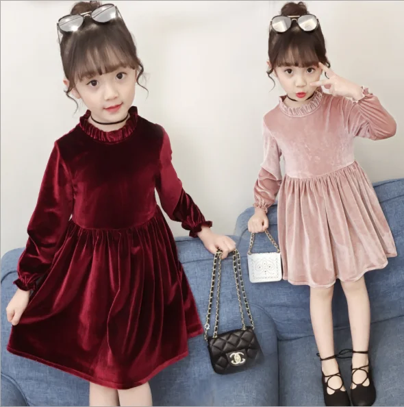 Детское платье с длинным рукавом для девочек От 3 до 8 лет на день рождения костюм