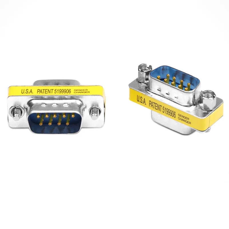 2шт 9 Pin DB9 папа к мужчине пол смены муфта адаптер разъем|Компьютерные кабели и