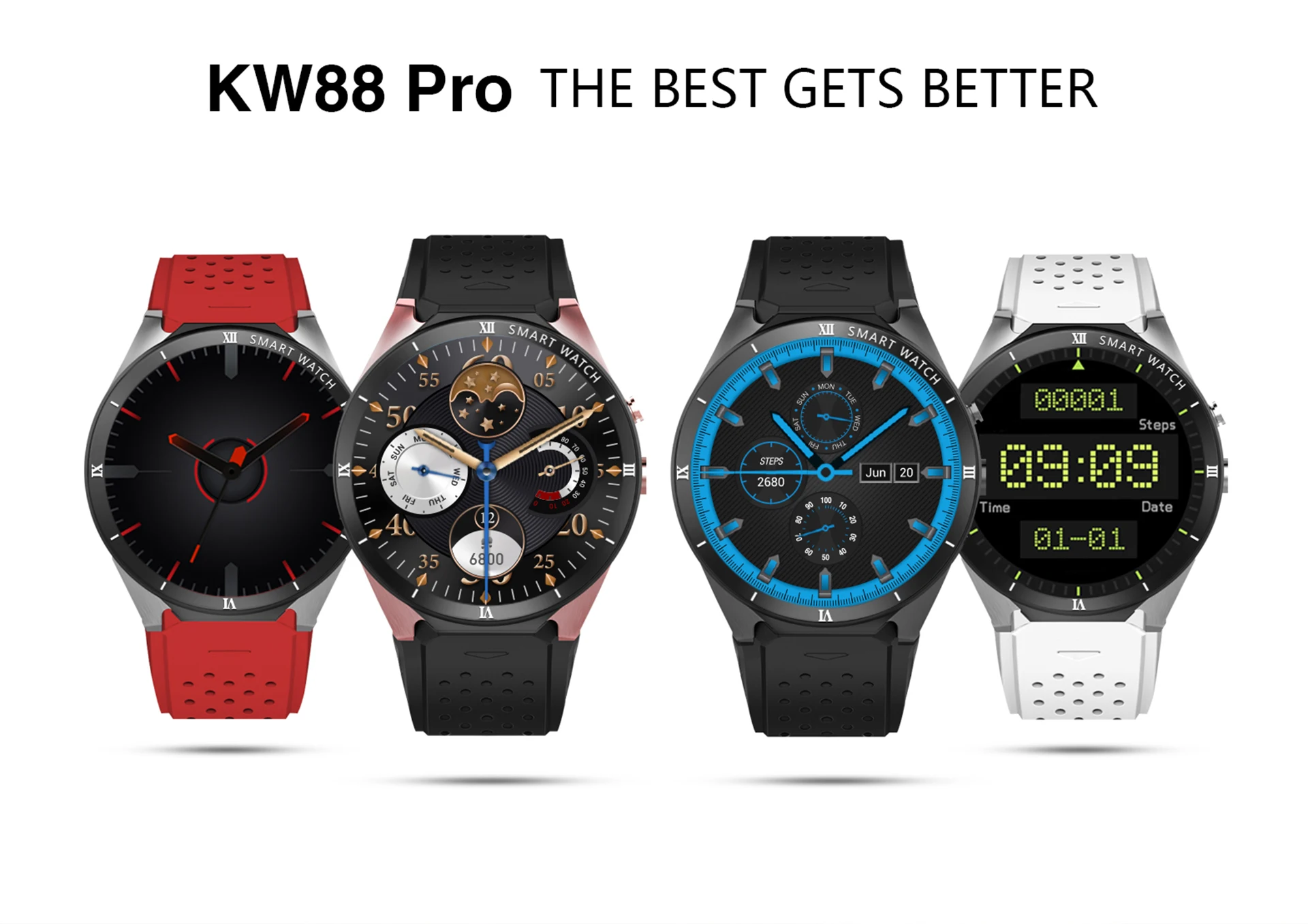 Kaimorui KW88Pro Bluetooth Смарт-часы Android 7,0 OS 1,39 Amoled экран 3g wifi Беспроводные умные часы телефон+ Bluetooth наушники