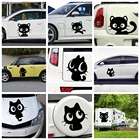 Наклейка для автомобиля с милым котом, кузов Машины окно, черная кошечка, украшение для автомобиля, Стайлинг, наклейки и наклейки с котами