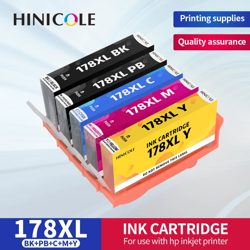 

HINICOLE Compatible Ink Cartridge For HP 178 178XL For HP B109 B110 B210 C309 C310 C410 D5463 D5460 D5468 printers For HP178 XL