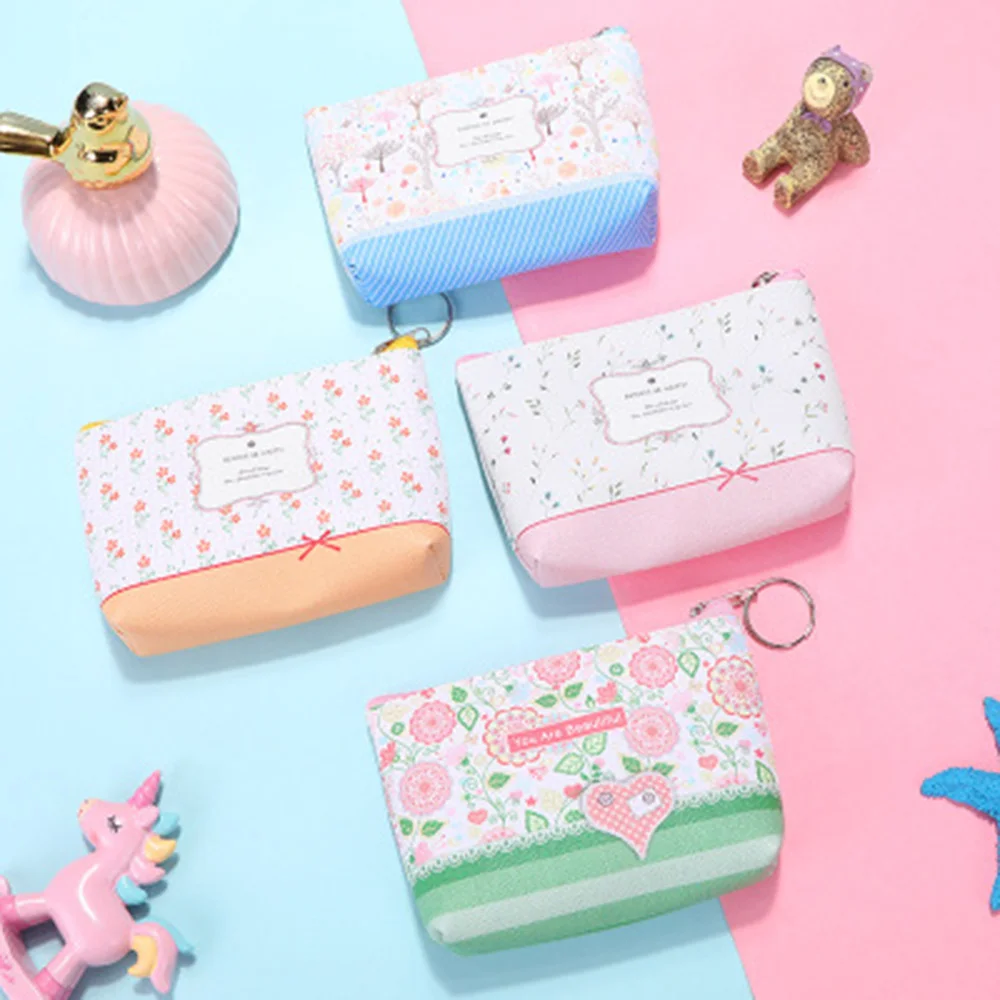 

Leather Purses Small Fresh Casual Pu Coin Wallet Lady Fashion Fruits Pattern Cartoon Dollar Money Bag