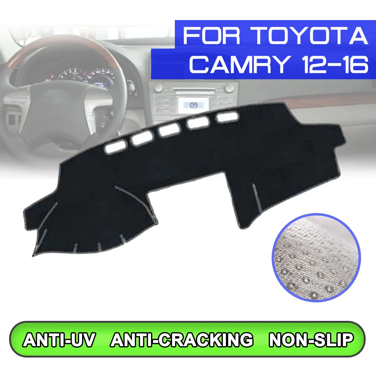 

Car Dashboard Mat Anti-dirty Non-slip Dash Cover Mat UV Protection Shade for Toyota Camry 2012 2013 2014 2015 2016