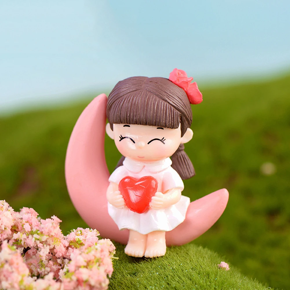 2 шт мини мальчик девочка Смола Кукла сад DIY орнамент в стиле бонсай миниатюрные