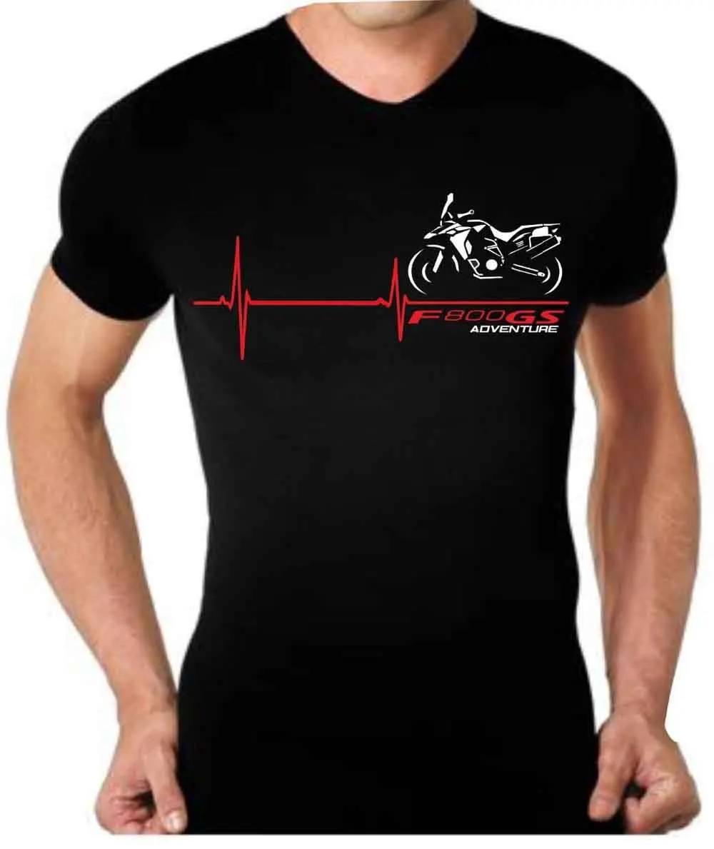 Футболка Maglia Per Moto F 800 Gs приключения с надписью сердечко Maglietta 2019 Модная хлопковая Повседневная футболка коротким | Отзывы и видеообзор -32904276049